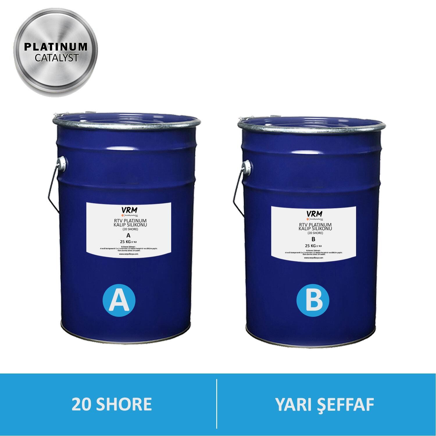 RTV-2 Platinum Kalıp Silikonu (20 Shore) 50 Kg