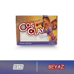Cosclay DECO Beyaz Polimer Kil – Esnek ve Dayanıklı