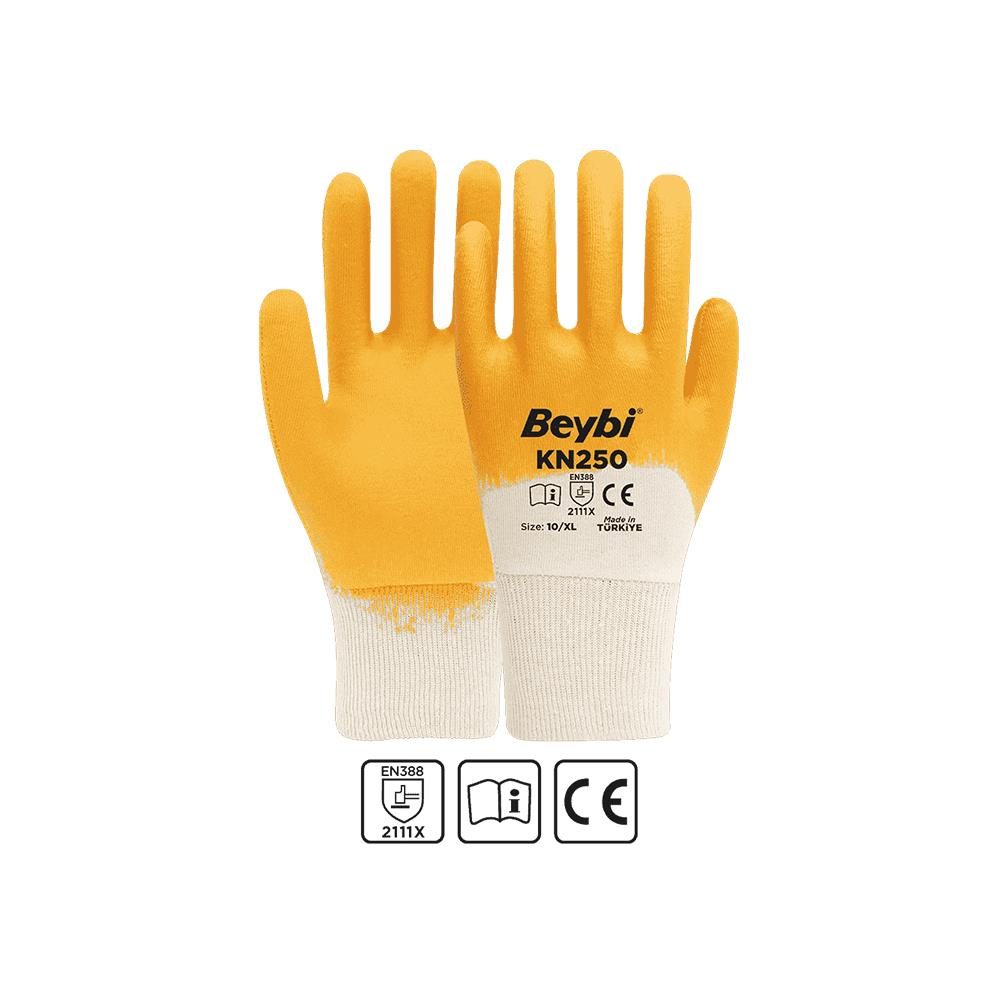 Beybi KN250 Pamuk Nitril Eldiven No:10