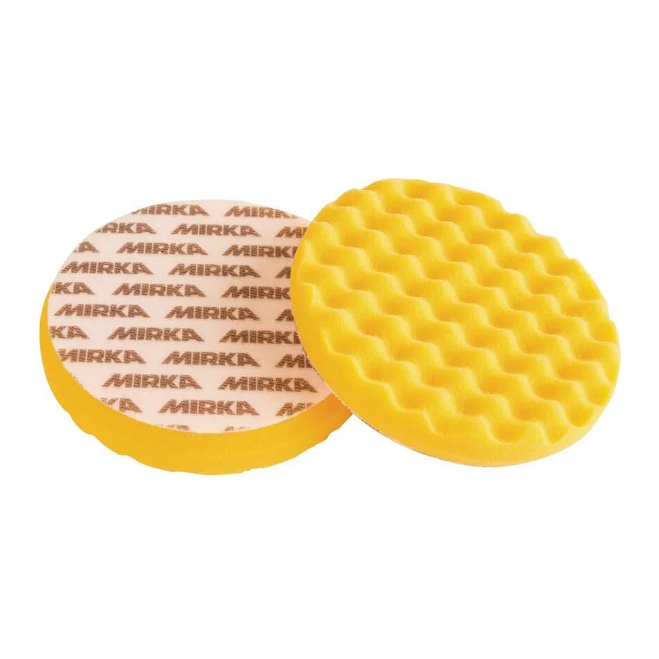 MIRKA Cırtlı Polisaj Pedi Köpük 150 mm Sarı Waffle 2'li Paket