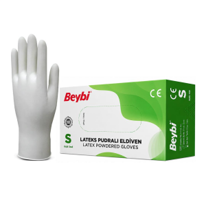 BEYBİ Lateks Pudralı Eldiven 100 adet - S