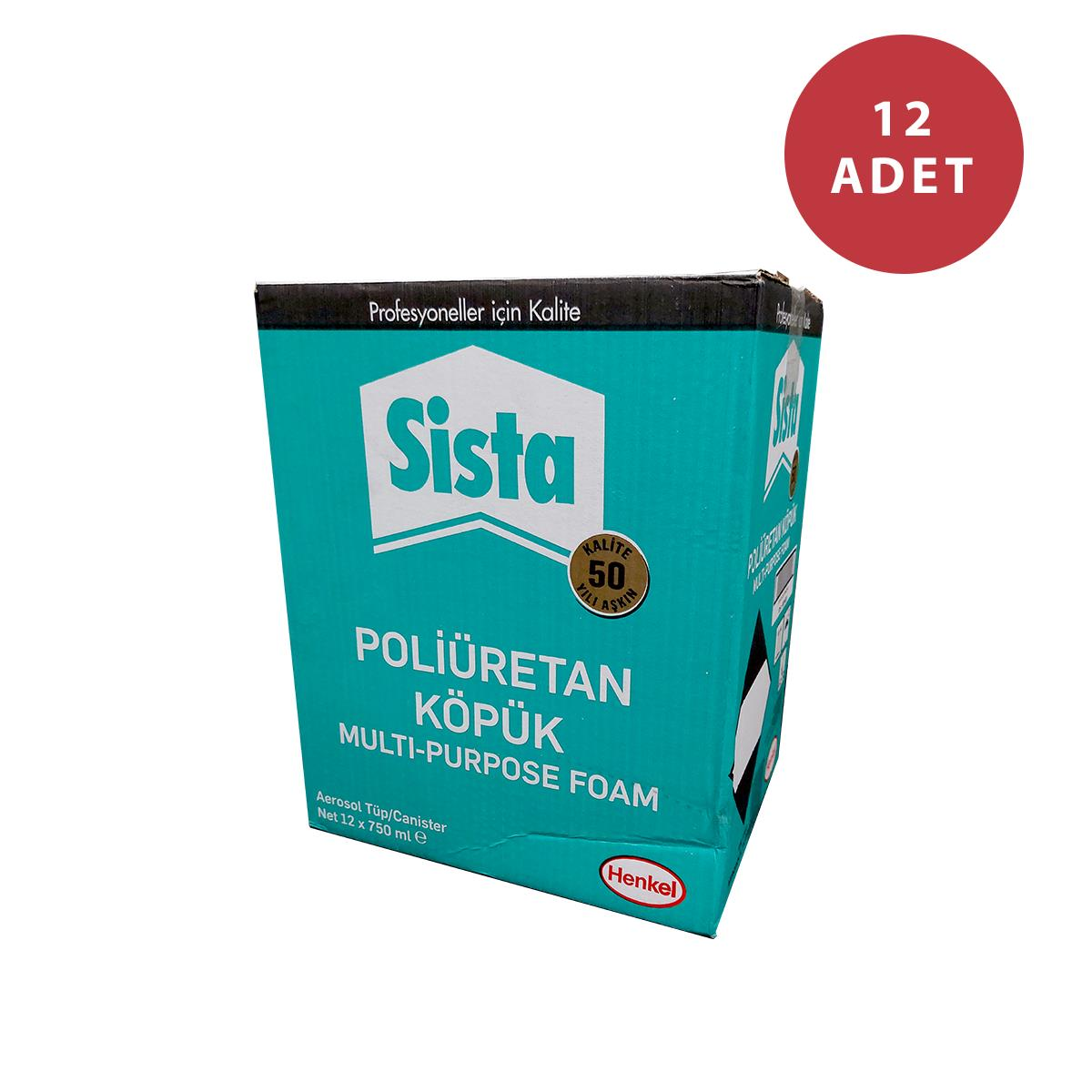 Sista Universal Poliüretan Köpük (750 ml) 12 Adet 1 Koli