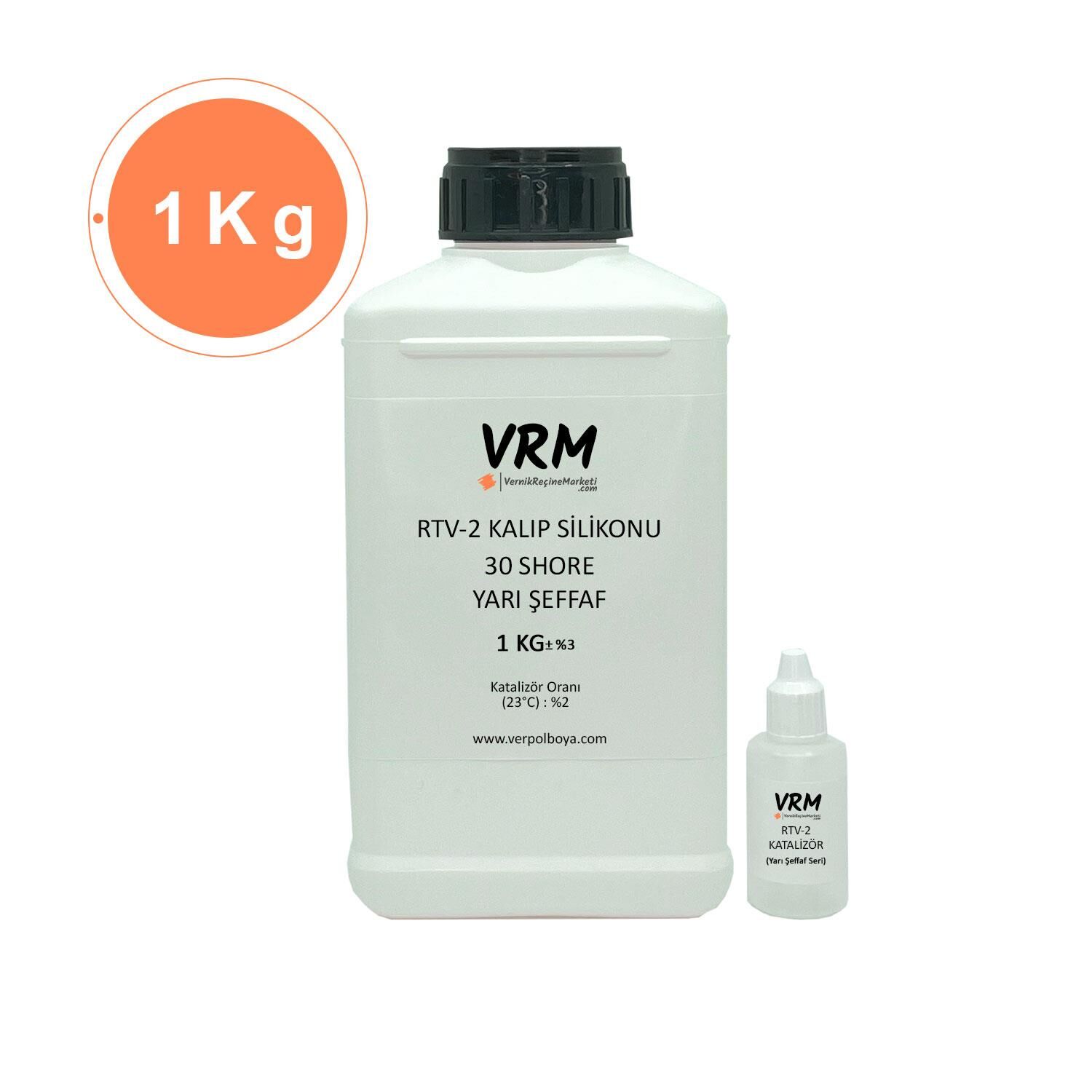 RTV-2 Yarı Şeffaf - Sert Kalıp Silikonu (30 Shore) 1 KG