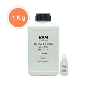 RTV-2 Yarı Şeffaf - Kalıp Silikonu (20 Shore) 1 KG