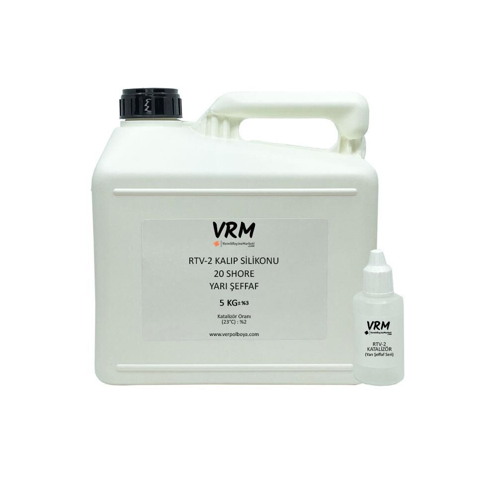 RTV-2 Yarı Şeffaf - Kalıp Silikonu (20 Shore) 5 KG