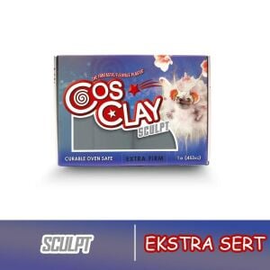 Cosclay SCULPT Gri Esnek Polimer Kil : Ekstra Sert