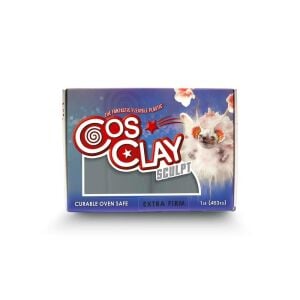 Cosclay SCULPT Gri Esnek Polimer Kil : Ekstra Sert