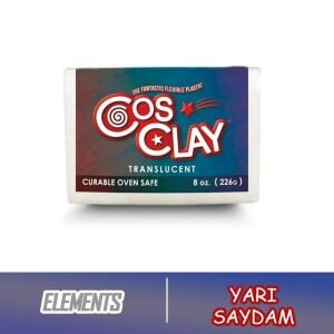 Cosclay ELEMENTS Translucent – Yarı Saydam Esnek Fırınlanabilir Polimer Kil
