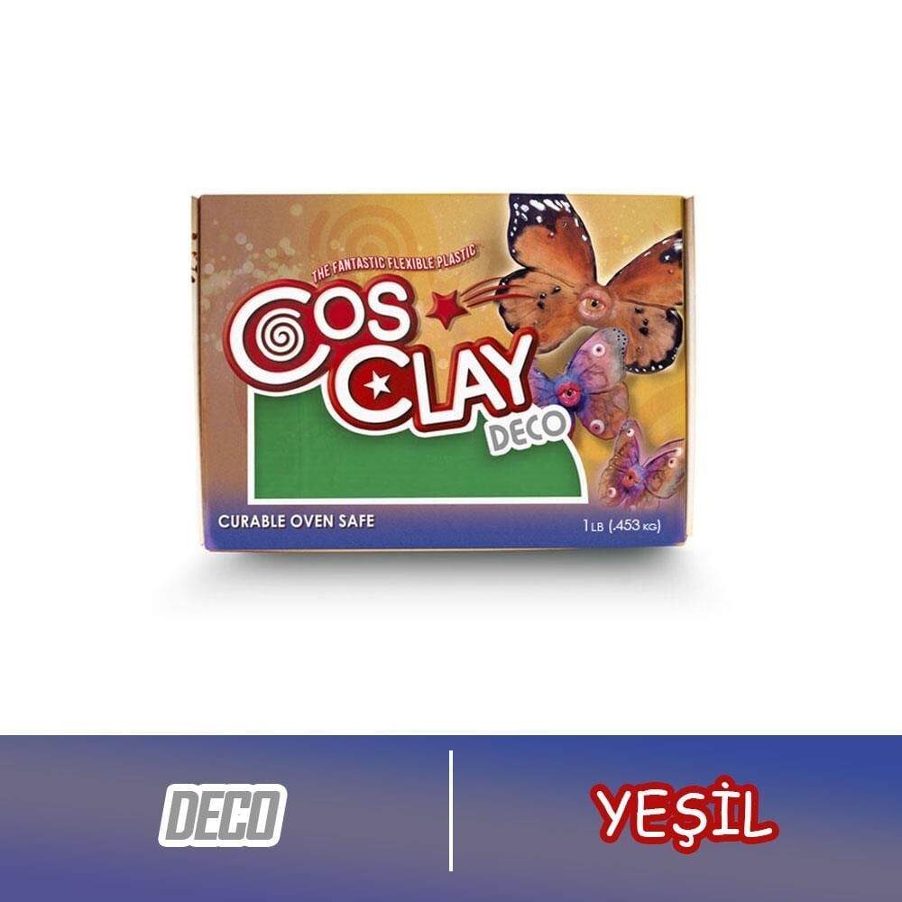 Cosclay DECO Yeşil Polimer Kil – Esnek ve Dayanıklı