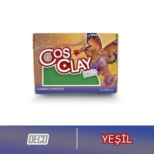 Cosclay DECO Yeşil Polimer Kil – Esnek ve Dayanıklı