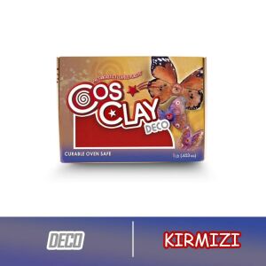 Cosclay DECO Kırmızı Polimer Kil – Esnek ve Dayanıklı
