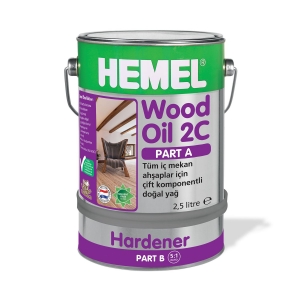 HEMEL Wood Oil 2C-Ahşaplar için Çift Komponentli Yağ - 0,300 LT