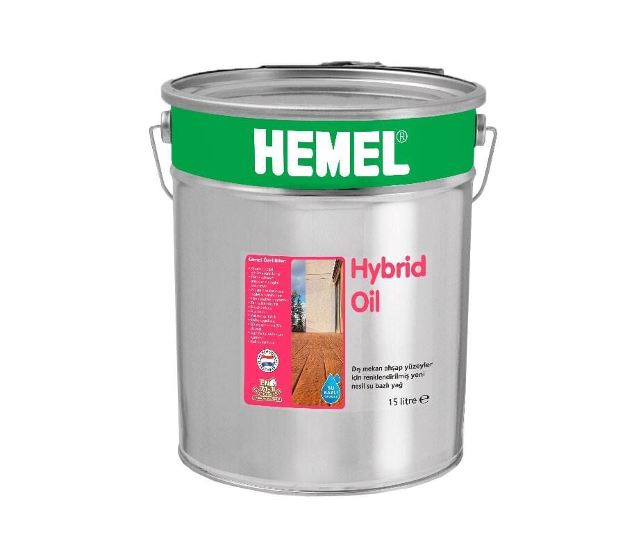 HEMEL Hybrid Teak Oil - Su Bazlı Şeffaf Teak Yağı 15 LT