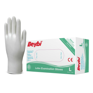 BEYBİ Lateks Pudralı Eldiven 100 adet - L