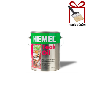 HEMEL Teak Oil - 1.Sınıf Tik Yağı 5 LT (FIRÇA HEDİYELİ)