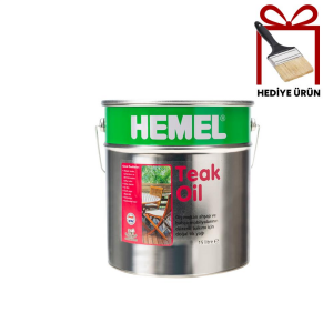 HEMEL Teak Oil - 1.Sınıf Tik Yağı 15 LT (FIRÇA HEDİYELİ)