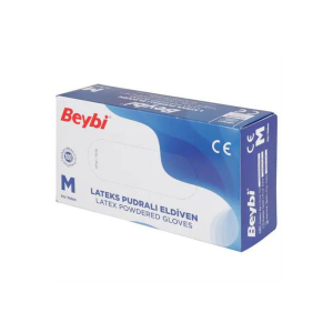 BEYBİ Lateks Pudralı Eldiven 100 adet - M